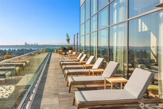a view of outdoor space with seating area