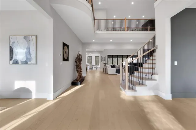 a view of dining room with table tennis and air hockey table