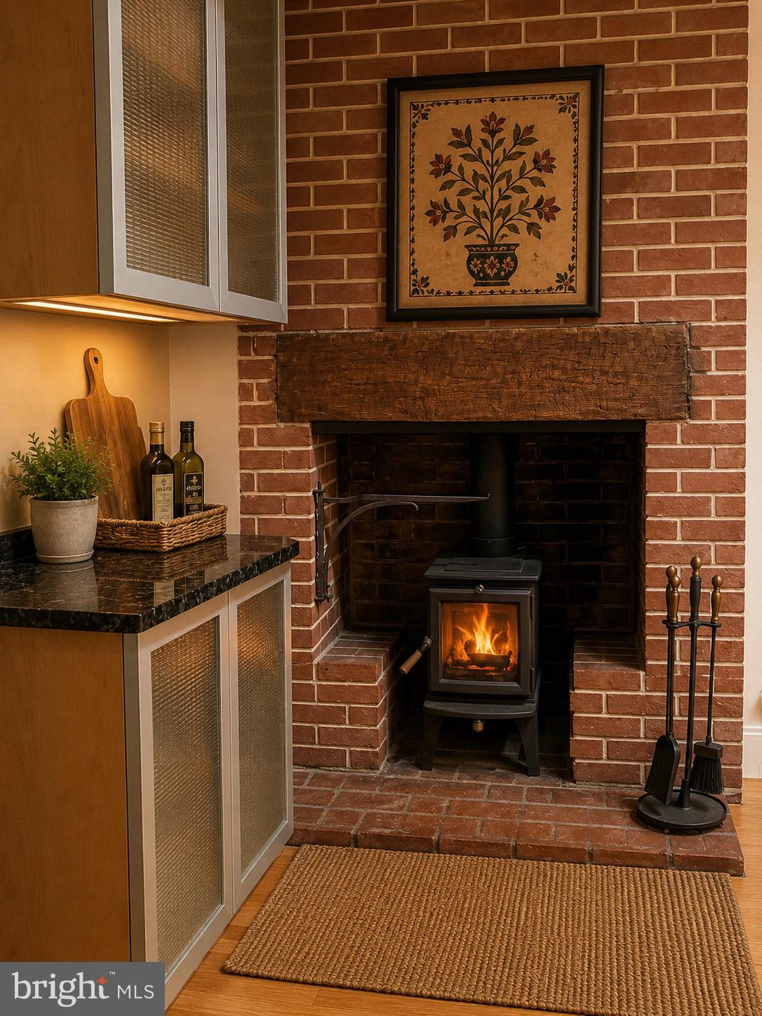 1100 Notley Road Silver Spring, MD 20904 - Photo 11 of 54 Virtually Staged Kitchen Fireplace/Woodstove