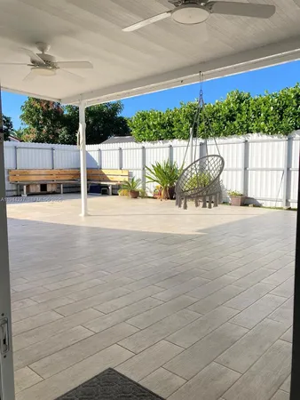 a view of a patio