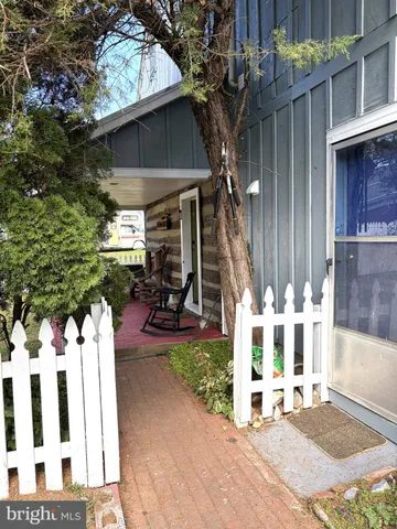 a view of porch with seating space