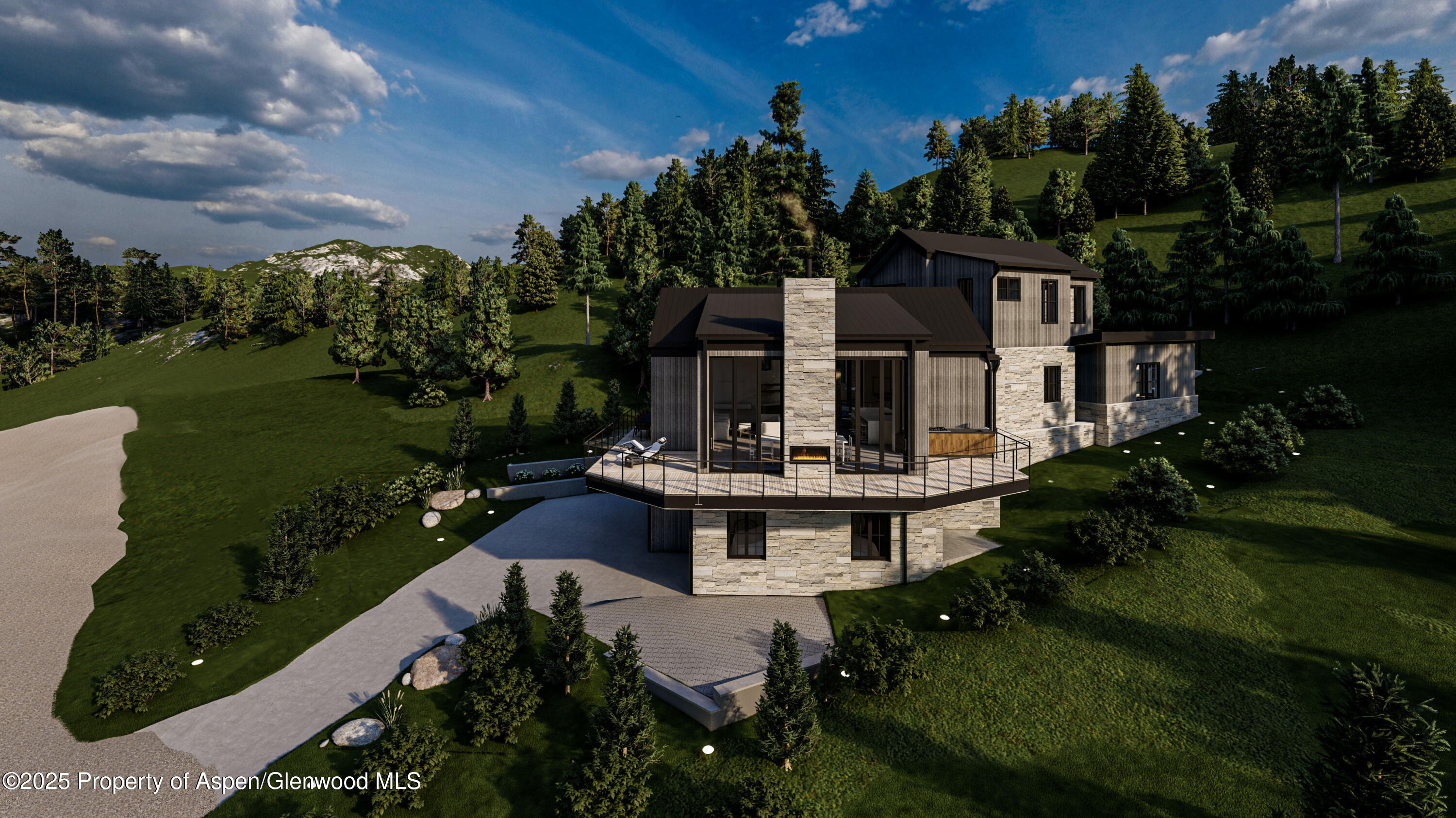 769 Perry Ridge Carbondale, CO 81623 - Photo 12 of 36 a view of a house with garden and a pond