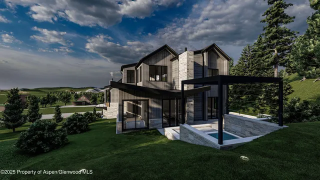 a view of house and garden