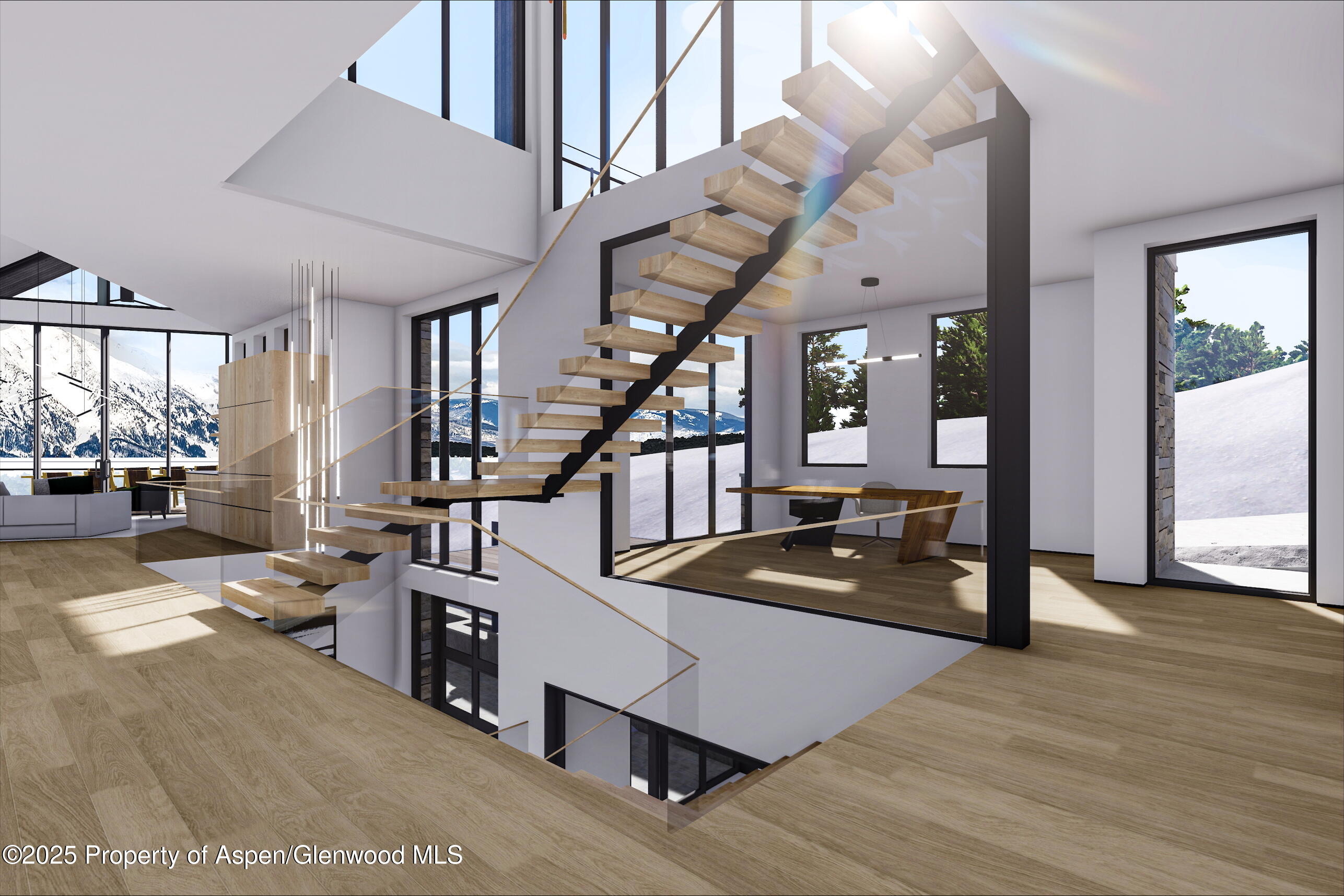 769 Perry Ridge Carbondale, CO 81623 - Photo 27 of 36 a living room with furniture and stairs