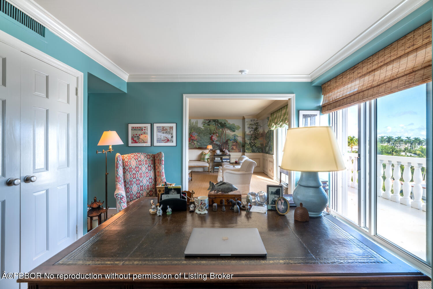 330 Cocoanut Row, Unit 5B Palm Beach, FL 33480 - Photo 13 of 32 a living room with fireplace furniture and a table