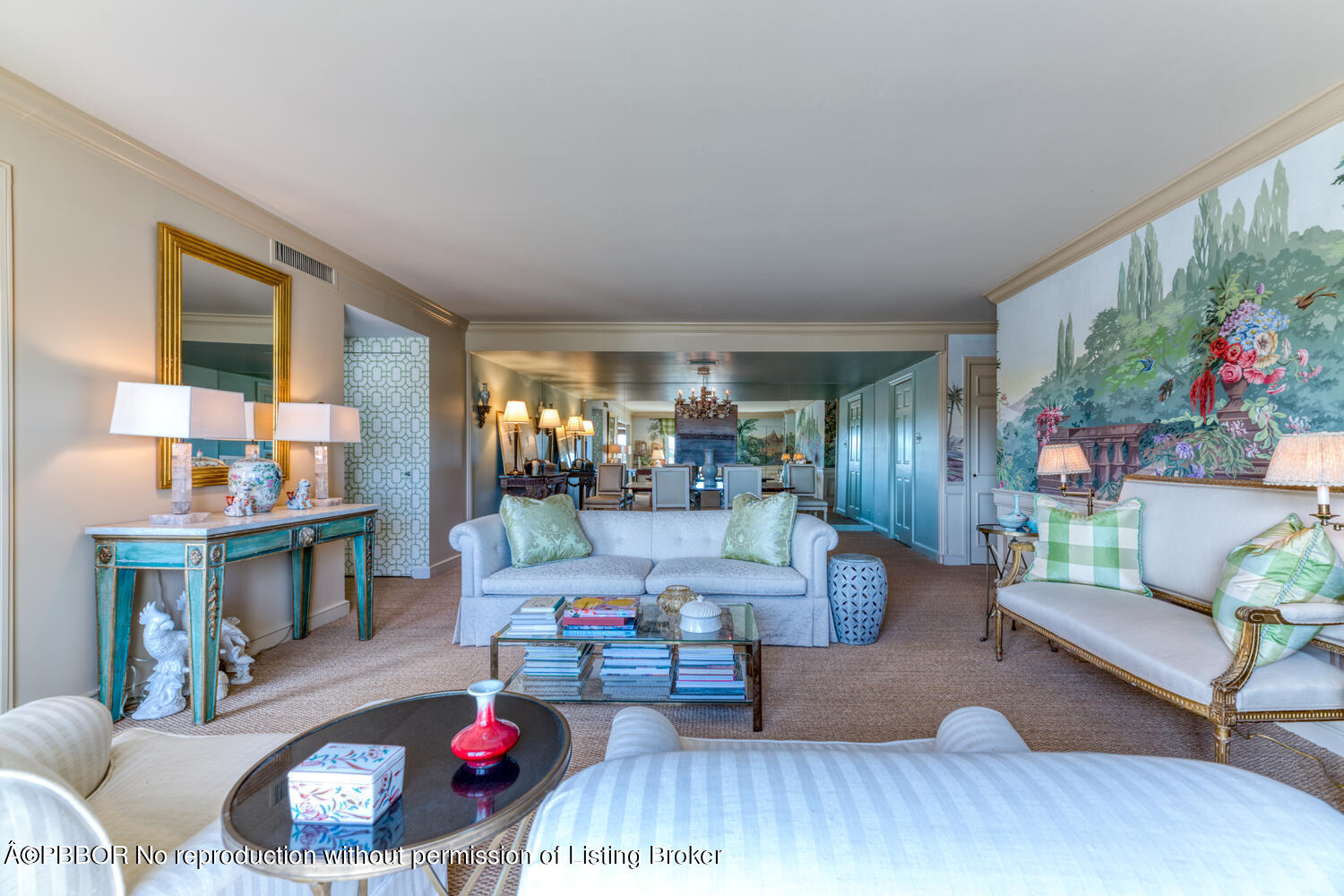 330 Cocoanut Row, Unit 5B Palm Beach, FL 33480 - Photo 4 of 32 a living room with furniture and a fireplace