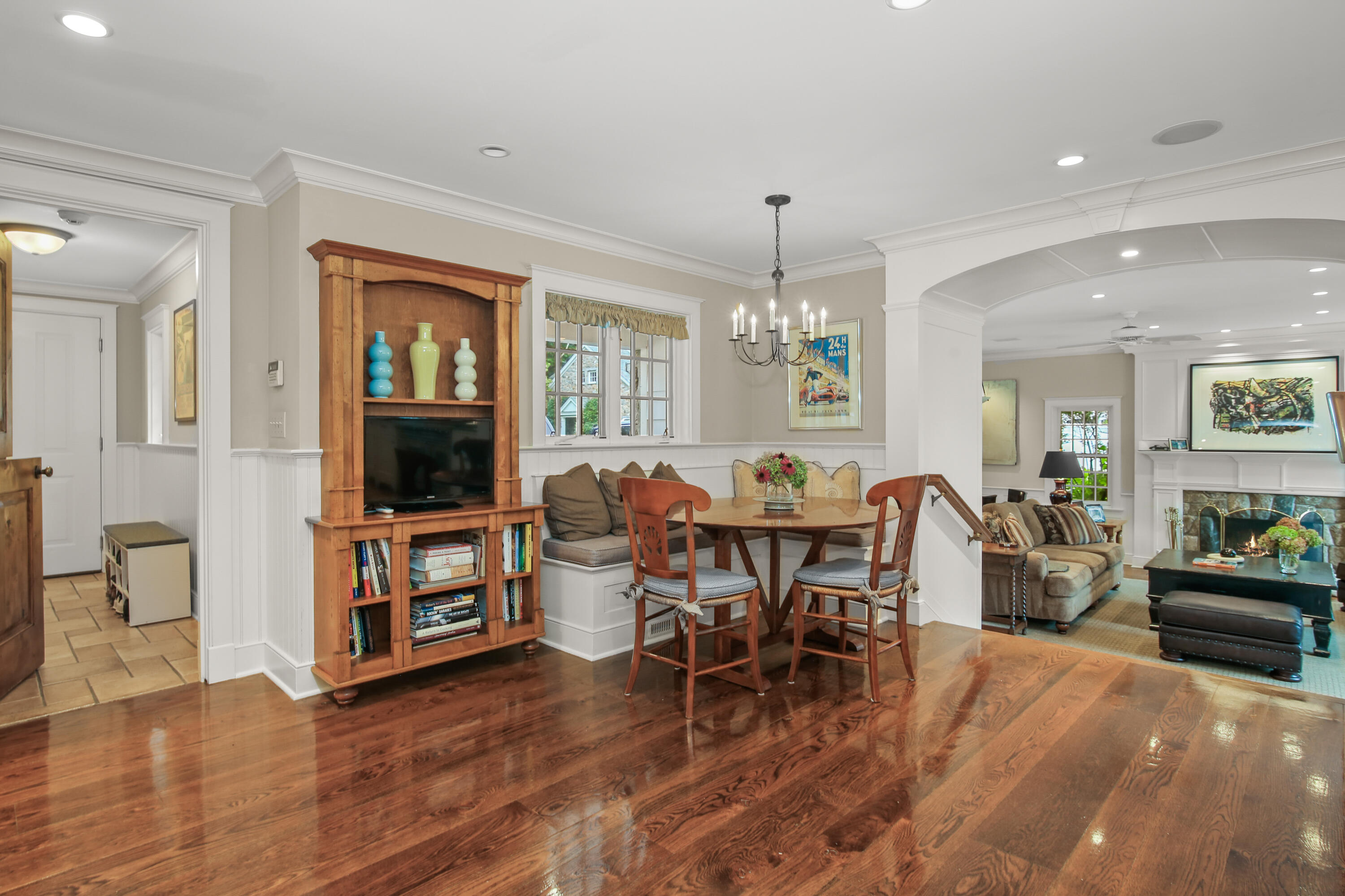 114 Ferris Hill Road New Canaan, CT 06840 - Photo 26 of 58 a view of a dining room with furniture window and wooden floor