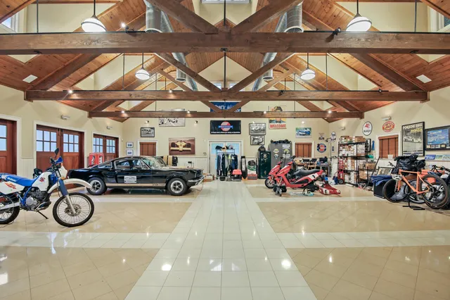 a view of a storage with a bike