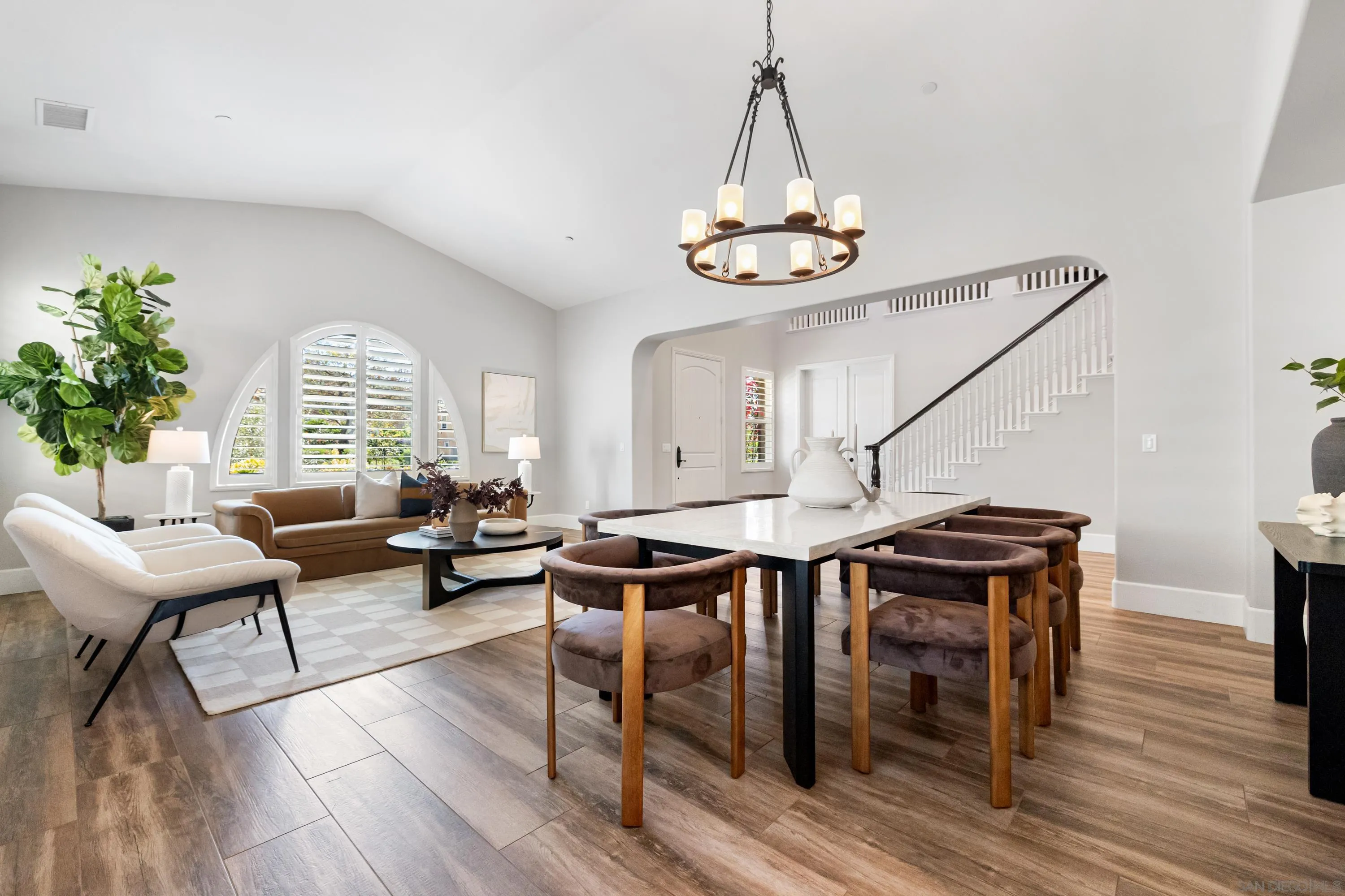 17848 Ralphs Ranch Road San Diego, CA 92127 - Photo 10 of 37 Dining room with view to living room and front entry