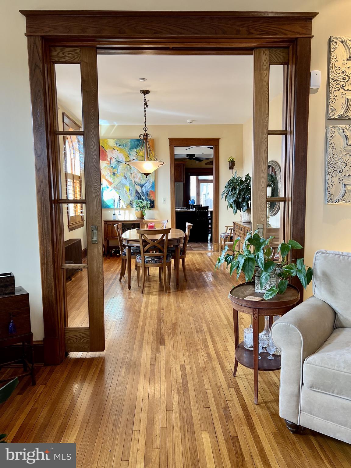 1100 E Street Northeast Washington, DC 20002 - Photo 14 of 66 LR & DR adjoined by glass pane pocket doors