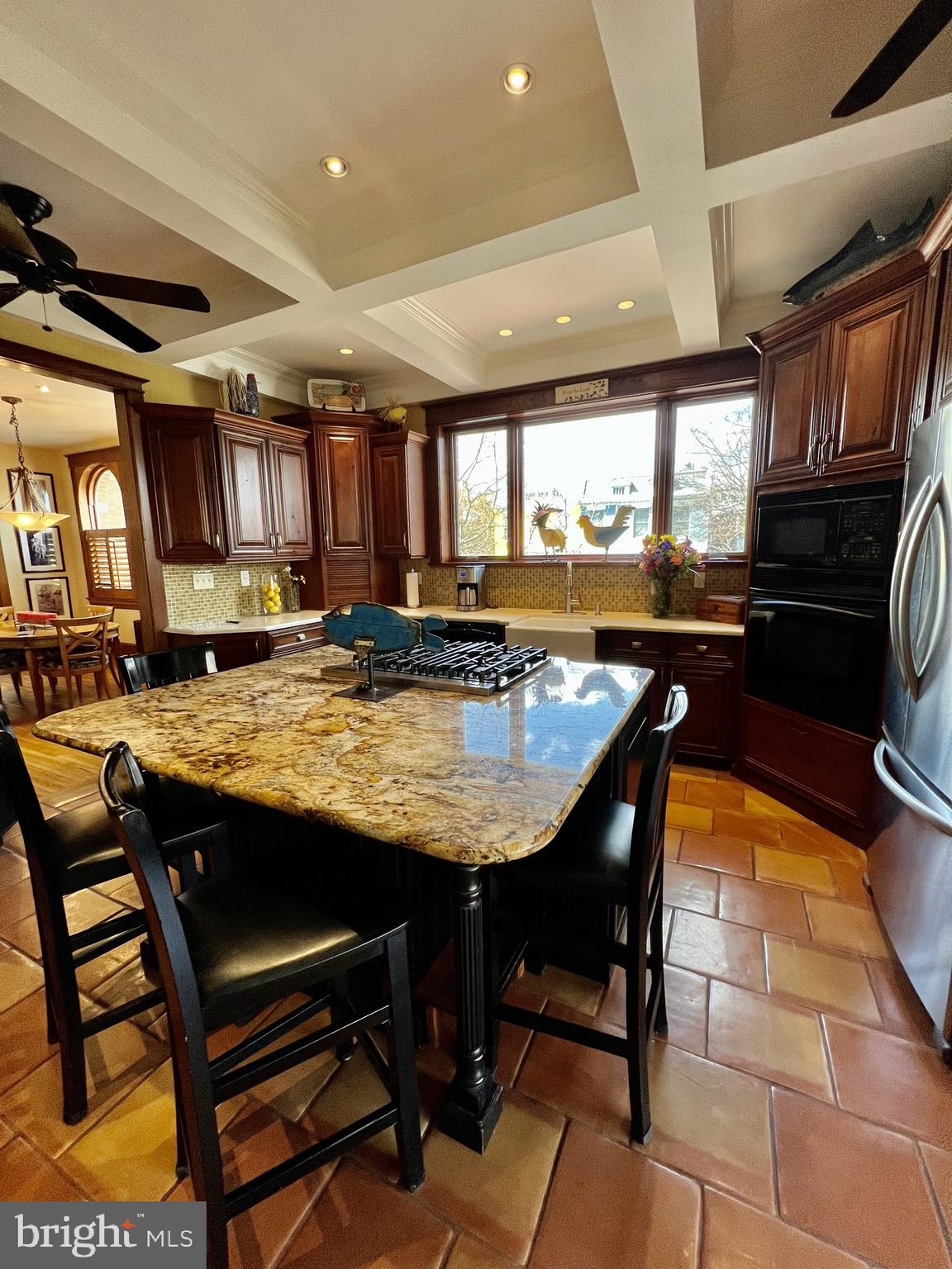 1100 E Street Northeast Washington, DC 20002 - Photo 28 of 66 Coffered ceilings & fans in a gleaming granite fin