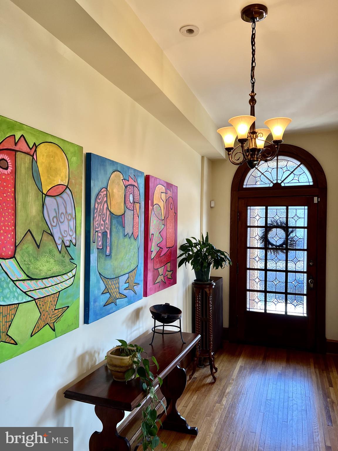1100 E Street Northeast Washington, DC 20002 - Photo 5 of 66 Leaded glass door opening to foyer. Classoak trim.
