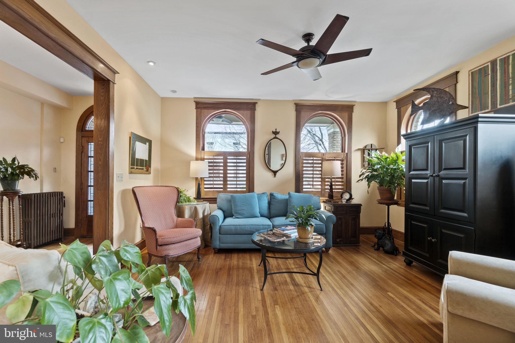 1100 E Street Northeast Washington, DC 20002 - Photo 6 of 66 LR w/ gleaming oak floors , shading shutters