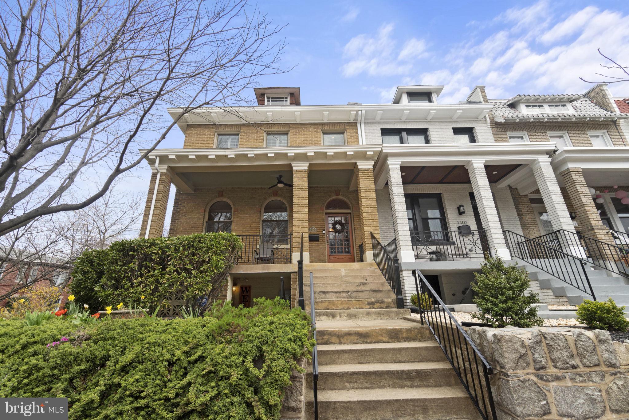 1100 E Street Northeast Washington, DC 20002 - Photo 65 of 66 Straight on! A wardman w/a rocking porch.