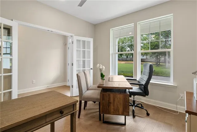 a view of a hallway view with living space