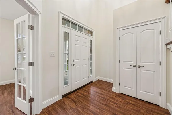 wooden floor in an empty room