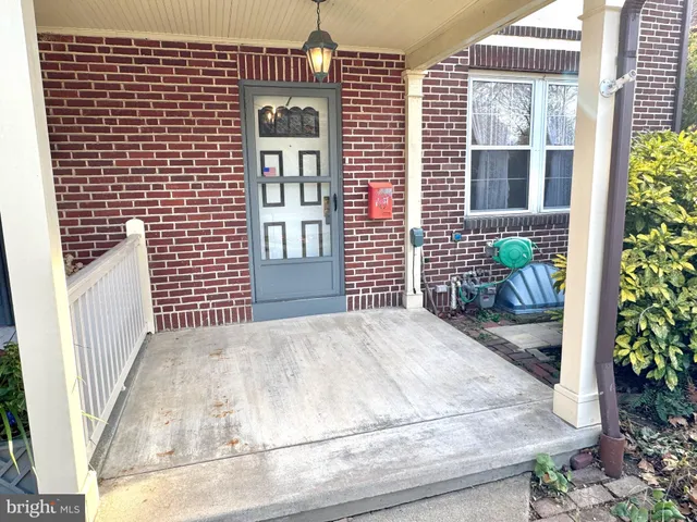 a view of front door of house