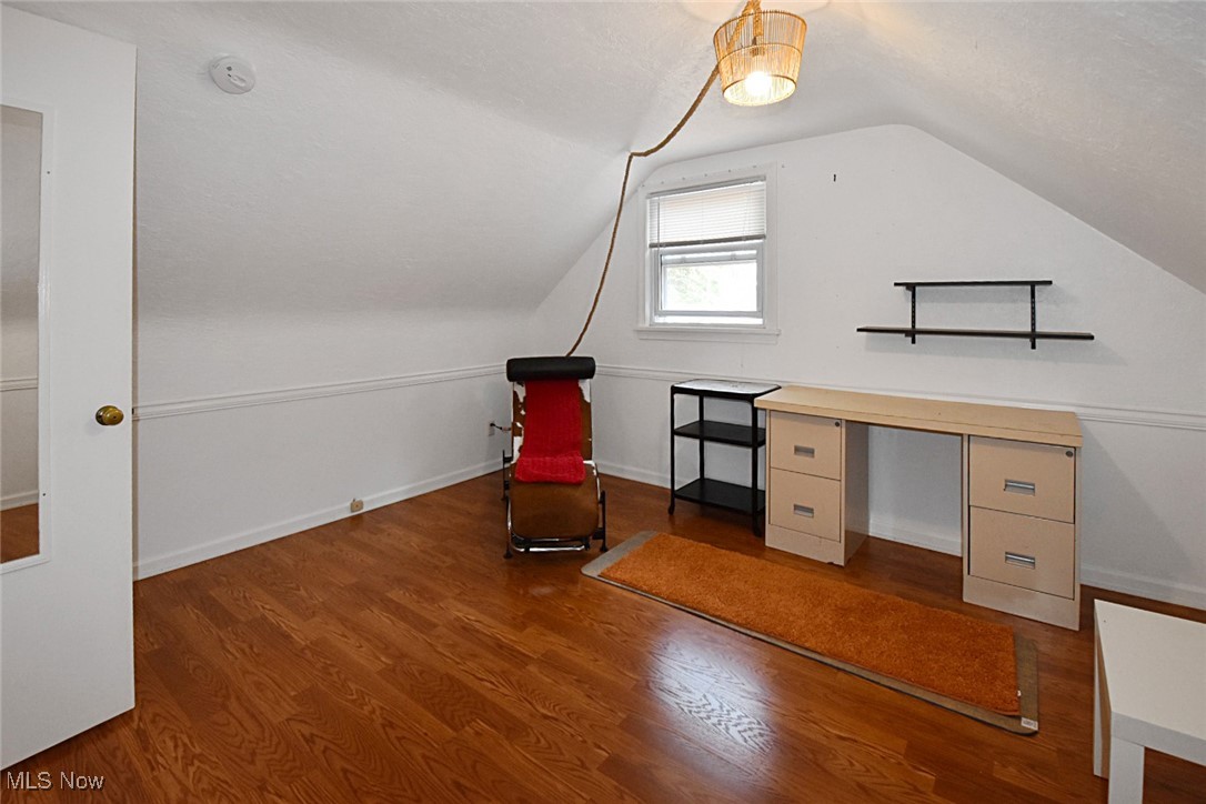 1388 Ford Road Lyndhurst, OH 44124 - Photo 28 of 39 Unfurnished office with dark wood-type flooring and lofted ceiling