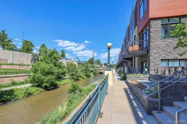 a city street lined with tall buildings