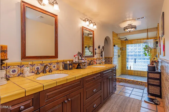 a room with fireplace