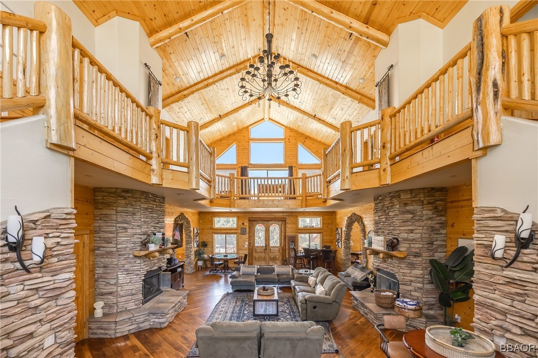 42577 Bear Loop Big Bear City, CA 92314 - Photo 14 of 38 a large building with a clock on the wall