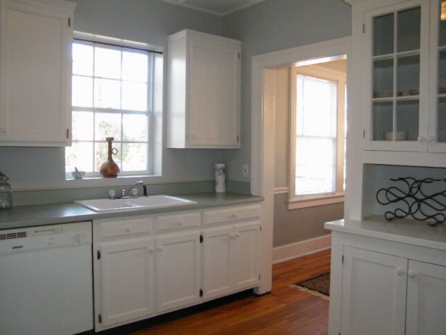 123 Jasper Street Southwest Aiken, SC 29801 - Photo 5 of 15 a kitchen with a sink window and cabinets