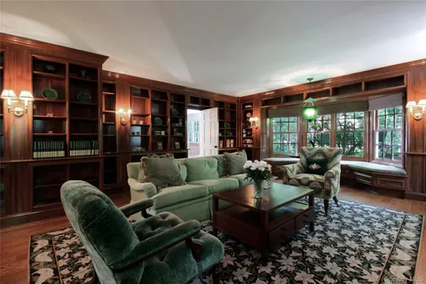 a living room with furniture and a couch