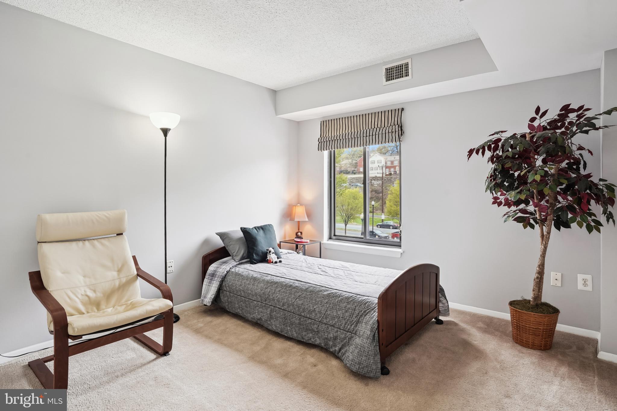 4500 South Four Mile Run Drive, Unit 129 Arlington, VA 22204 - Photo 11 of 34 a bedroom with a bed and a potted plant