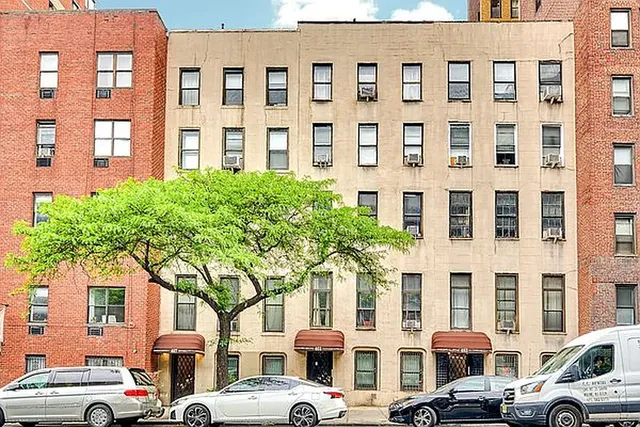 front view of a brick building