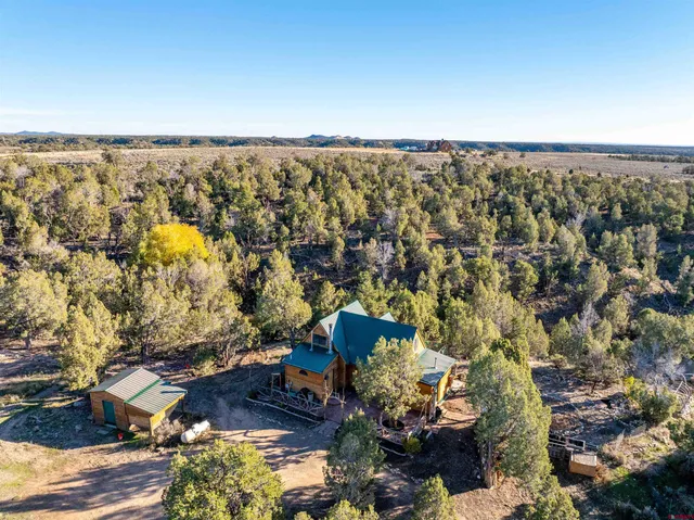 an aerial view of multiple house