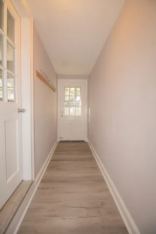 a view of an empty room and window