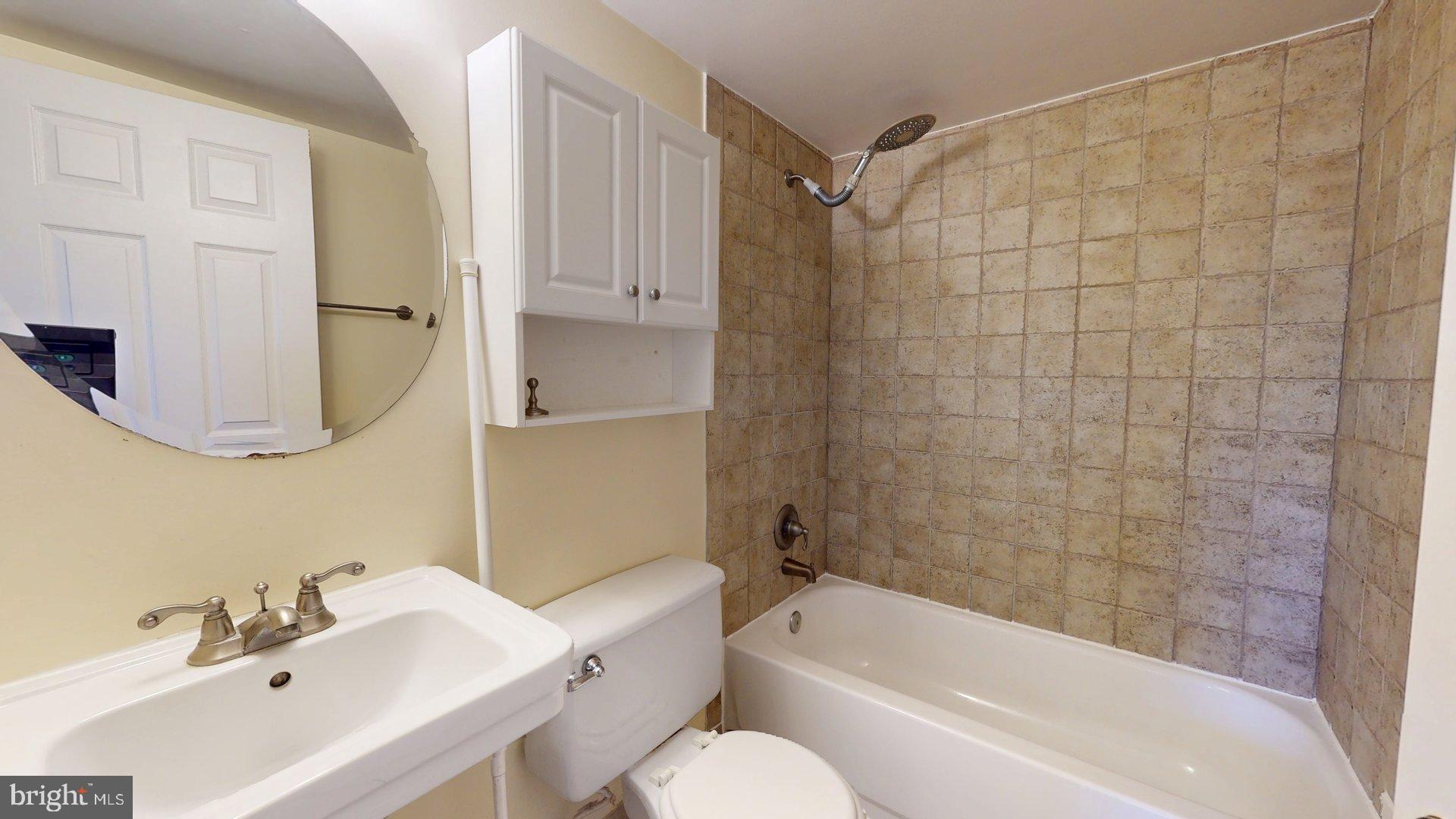 951 South Rolfe Street, Unit 1 Arlington, VA 22204 - Photo 18 of 18 a bathroom with a sink mirror toilet and bathtub