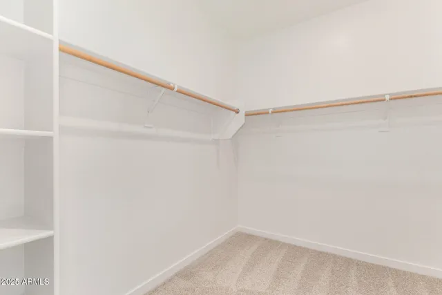 a view of small space with racks on the wall