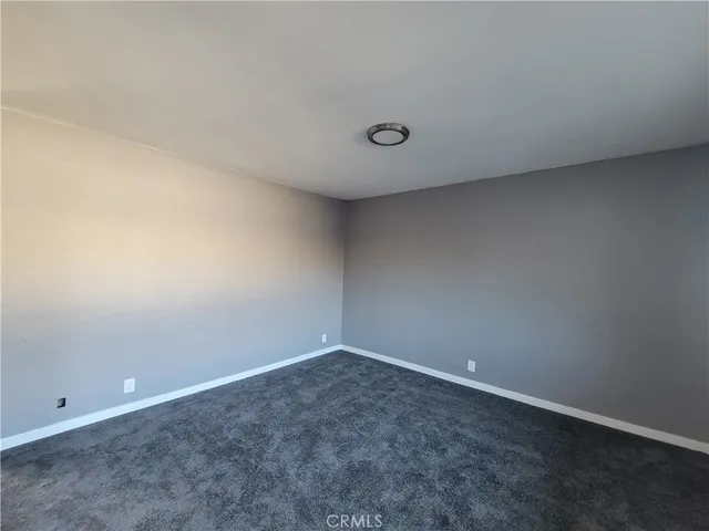 an empty room with a workbench