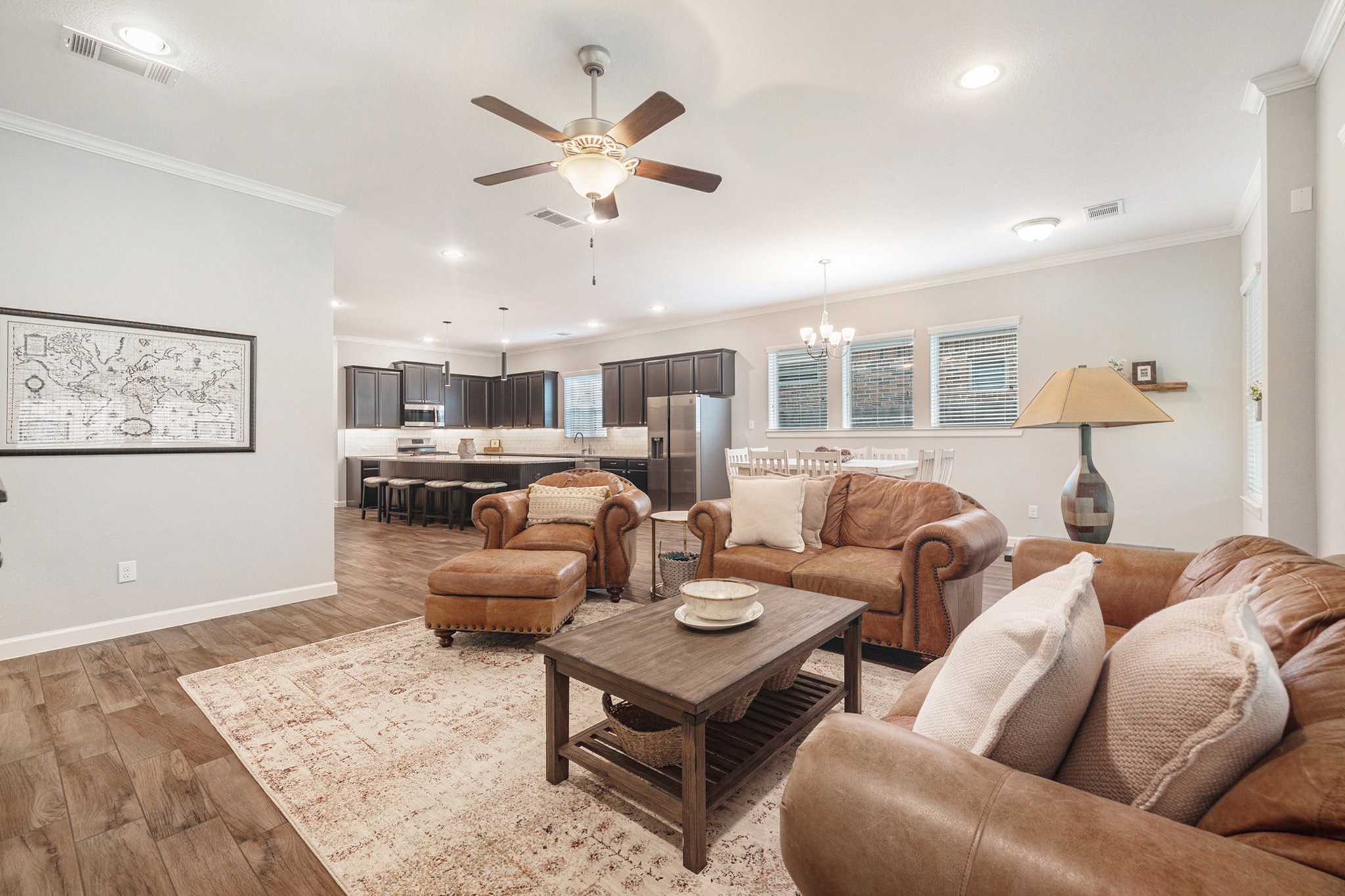 1126 Audrey Trail Tomball, TX 77375 - Photo 16 of 35 a living room with furniture kitchen view and a table