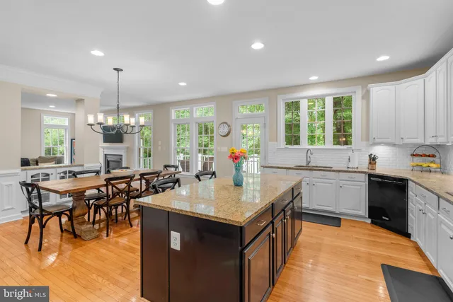 a kitchen with lots of counter top space