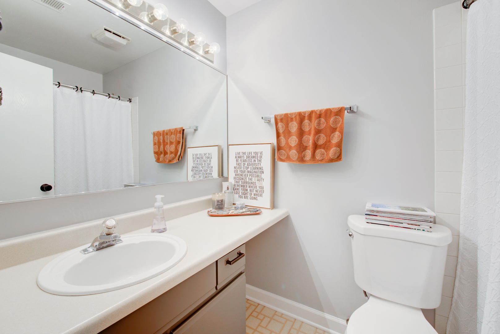 2458 Charleston Drive, Unit 6 Schaumburg, IL 60193 - Photo 31 of 31 a bathroom with a toilet sink and mirror