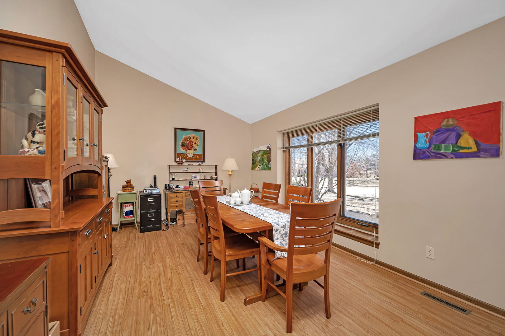 214 Deerpath Drive Minooka, IL 60447 - Photo 6 of 25 a view of a dining room with furniture window and wooden floor
