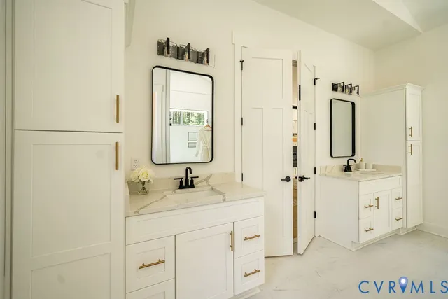 a view of workspace with wooden floor windows