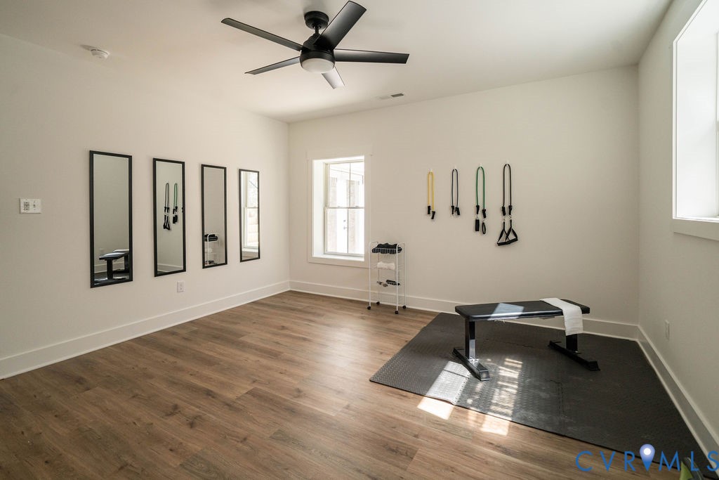 1175 Cardinal Crest Terrace Midlothian, VA 23113 - Photo 37 of 50 a view of workspace with wooden floor windows
