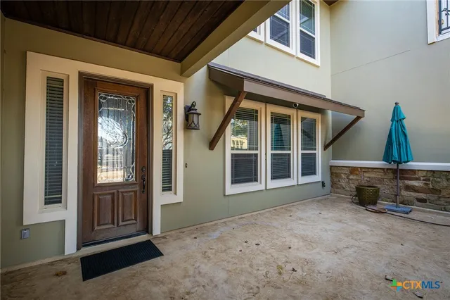 a view of front door of house
