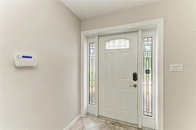 a view of a front door of a house