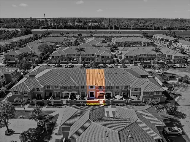 an aerial view of a city