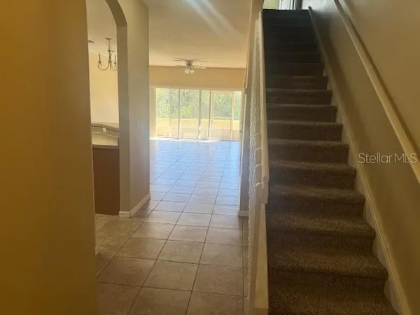 a view of an entryway with staircase