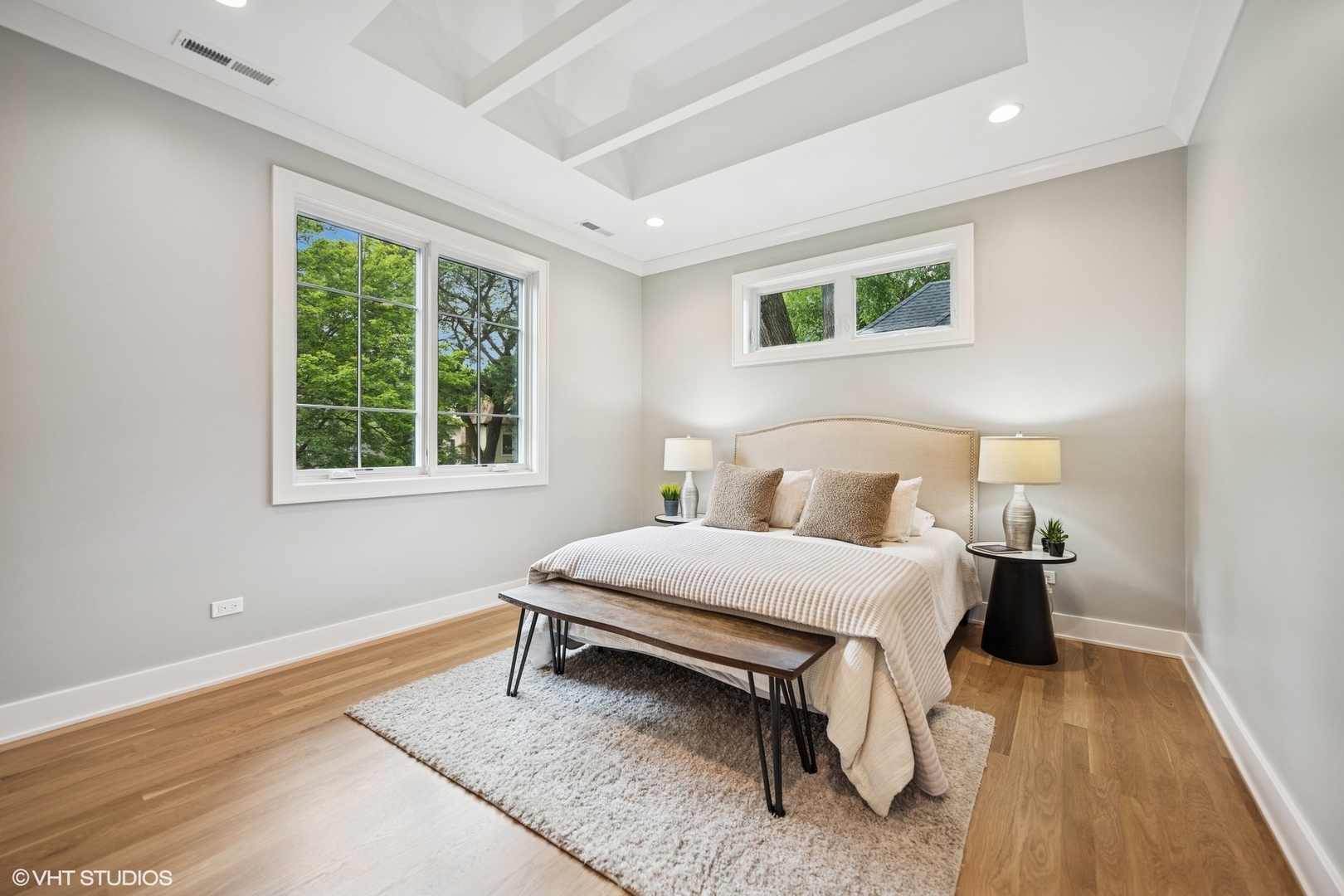 3811 North Kildare Avenue Chicago, IL 60641 - Photo 53 of 126 a bedroom with a bed and wooden floor