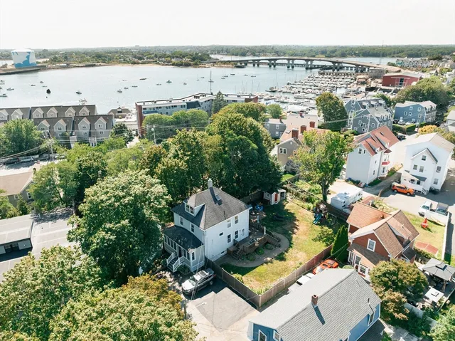an aerial view of multiple house
