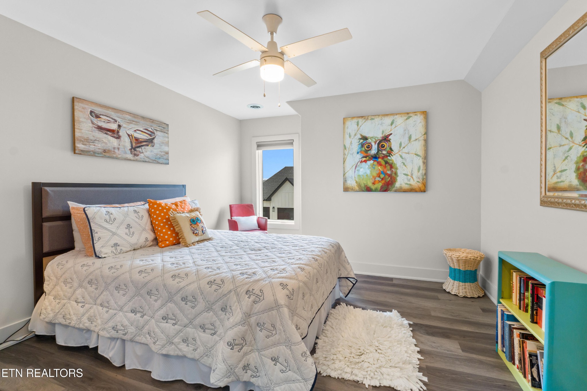 3702 Promontory Point Louisville, TN 37777 - Photo 35 of 60 a bedroom with a bed a painting on the wall and a large window