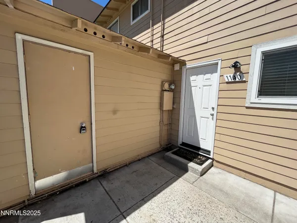 a view of a door of the house
