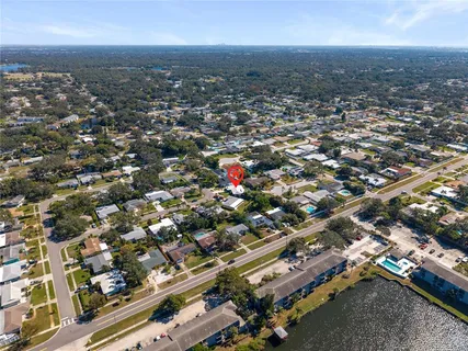 an aerial view of multiple house