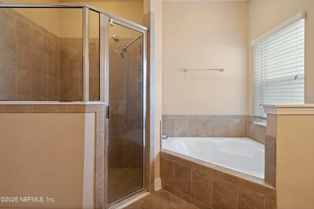 an aerial view of a house with garden